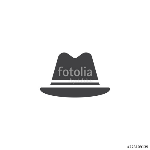 500x500 Bowler Hat Vector Icon. Filled Flat Sign For Mobile Concept And