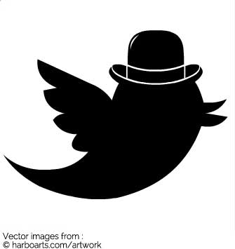 335x355 Download Twitter Bird With Bowler Hat