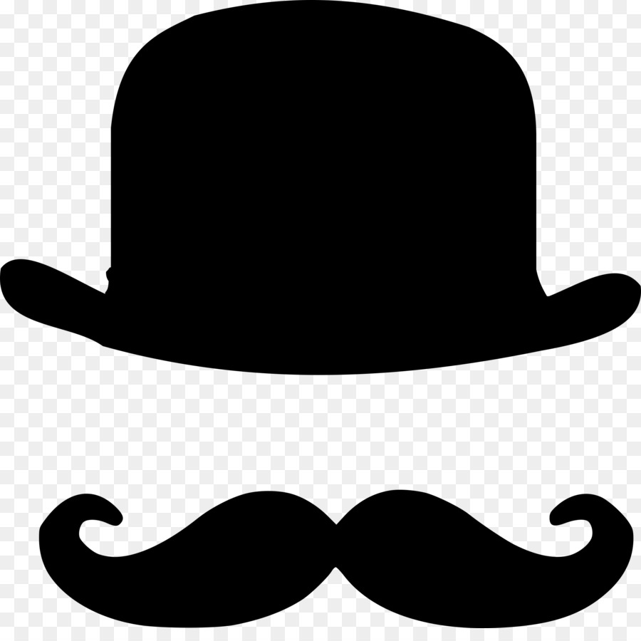 900x900 Download Bowler Hat Moustache Top Hat Clip Art Mustache Vector