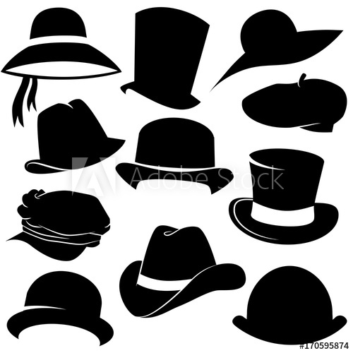 500x500 Hat Vector Icon Set.
