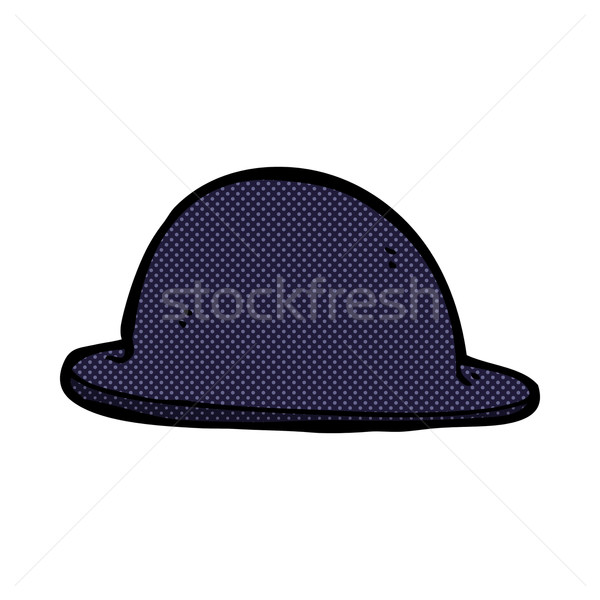 600x600 Comic Cartoon Old Bowler Hat Vector Illustration Lineartestpilot
