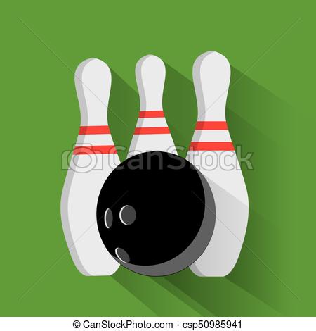 450x470 Bowling Ball And Pin Vector Set Isolated From The Background