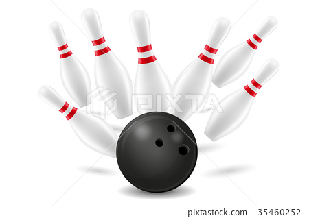 450x318 Bowling Ball And Pin Vector Illustration