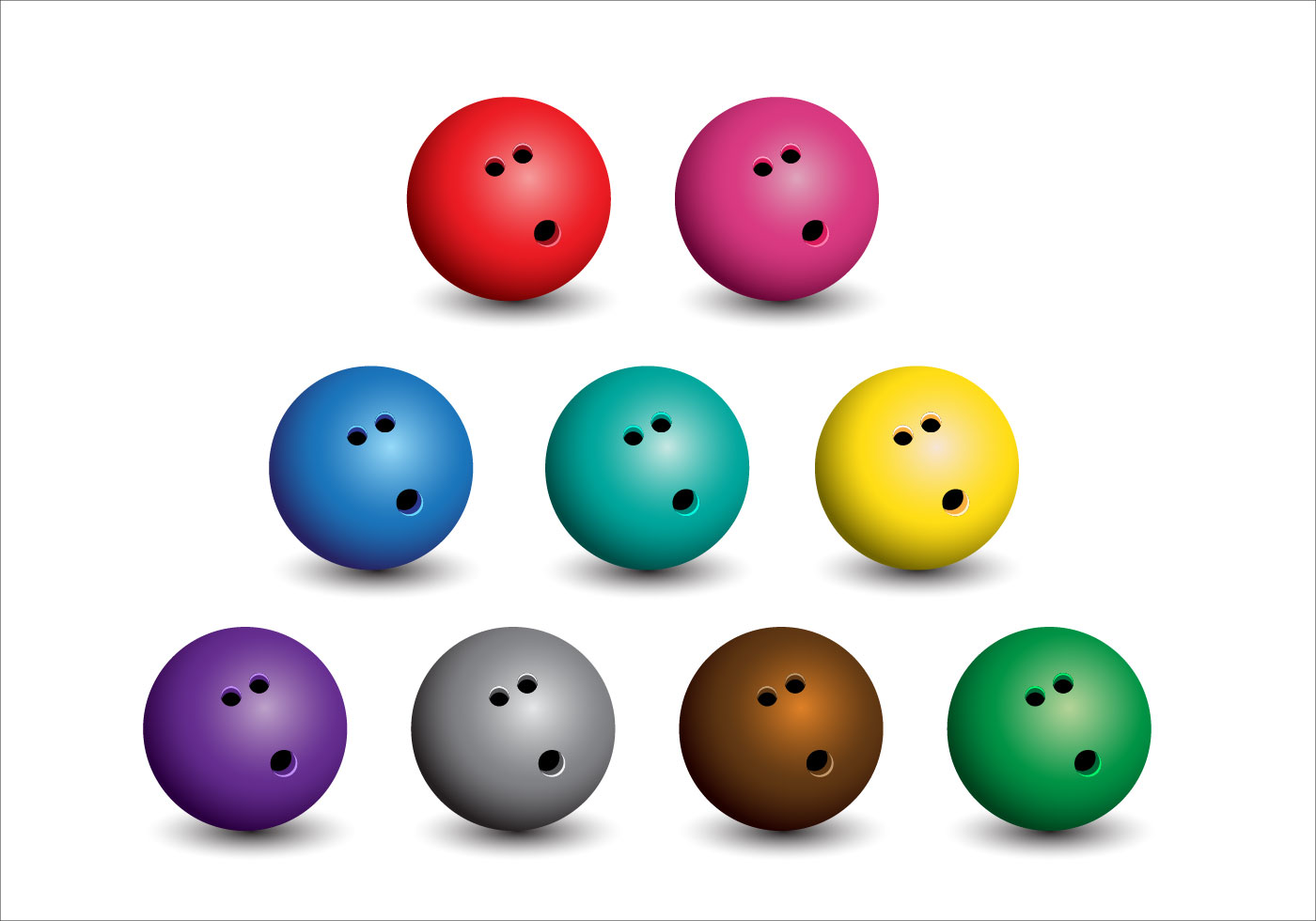 1400x980 Bowling Ball Free Vector Art