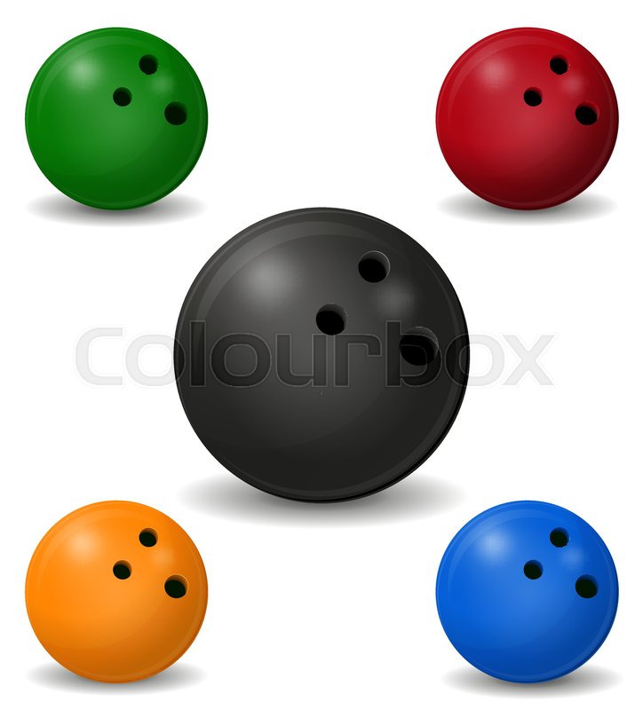 724x800 Bowling Ball Vector Illustration Isolated On White Background