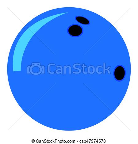450x470 Isolated Bowling Ball On A White Background, Vector Illustration.