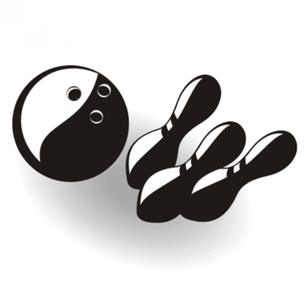 626x626 Yin Yang Bowling Ball And Pins Vector Free Download