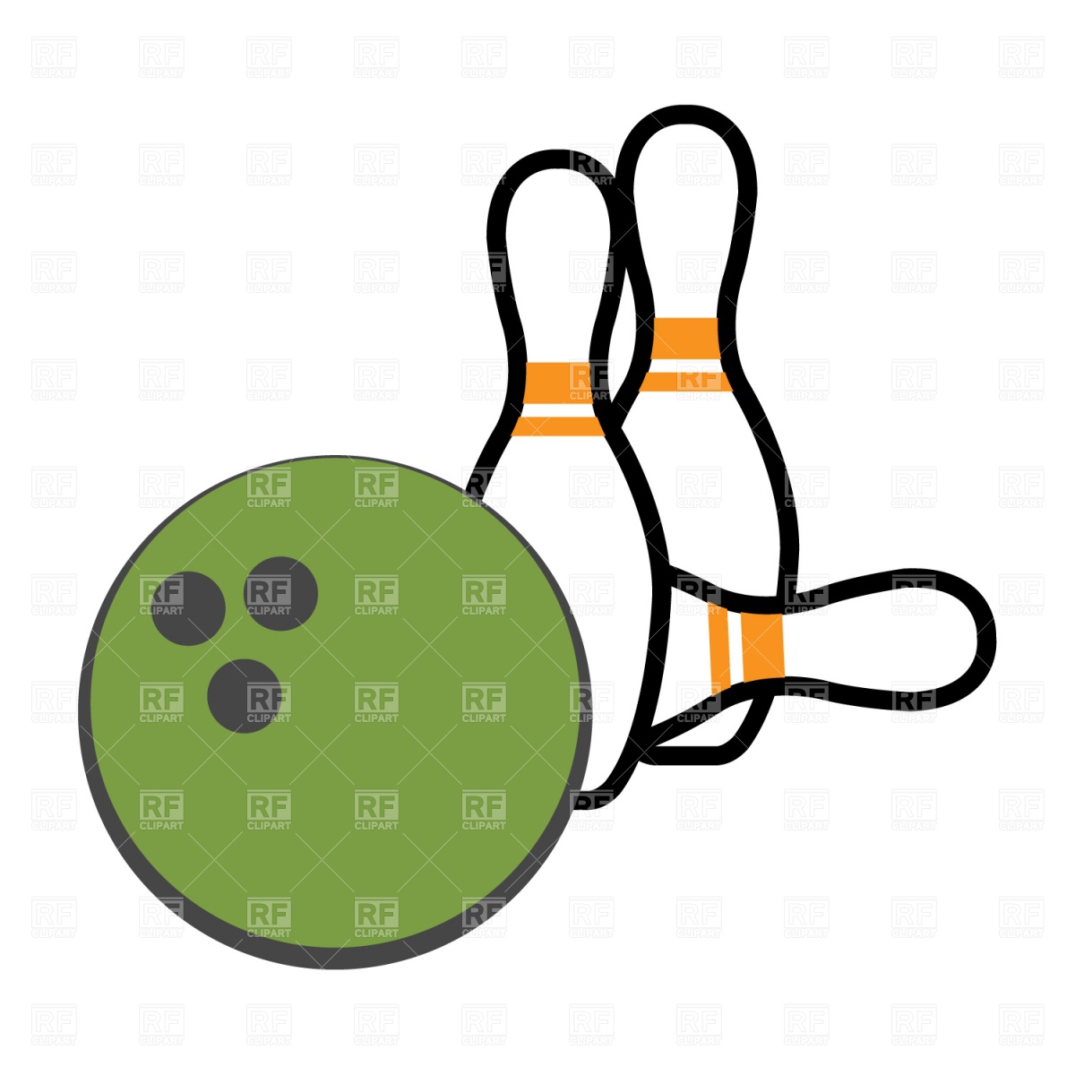 1200x1200 Bowling Pin And Ball Vector Image Vector Artwork Of Sport And