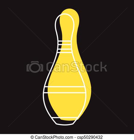 450x470 Bowling Pin Icon In Doodle Style Vector Illustration For Design
