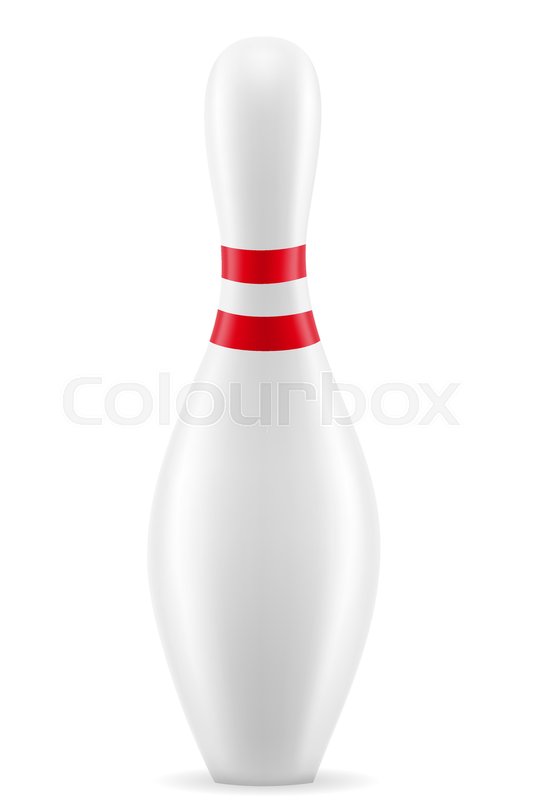 534x800 Bowling Pin Vector Illustration Isolated On White Background