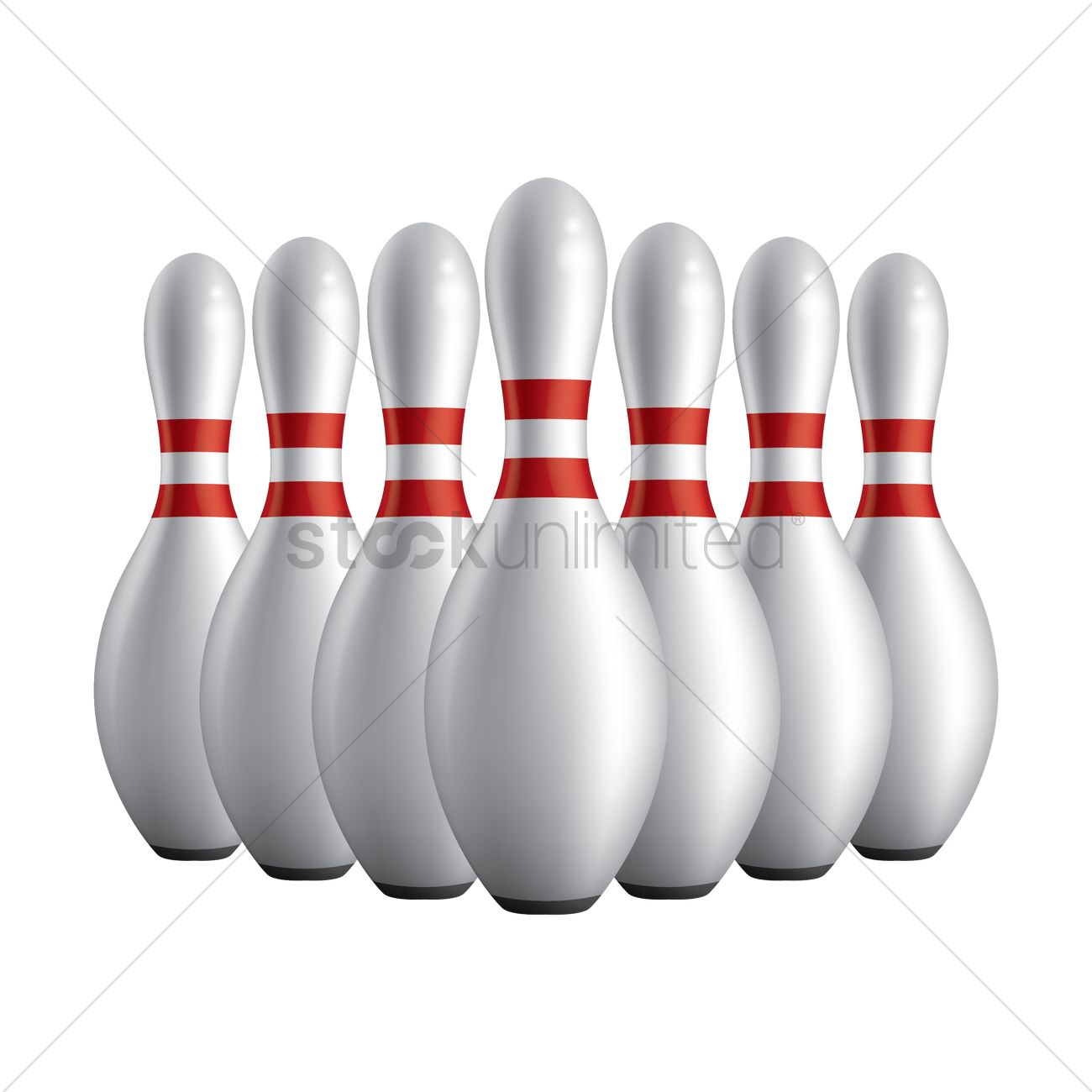 1300x1300 Bowling Pins Vector Image