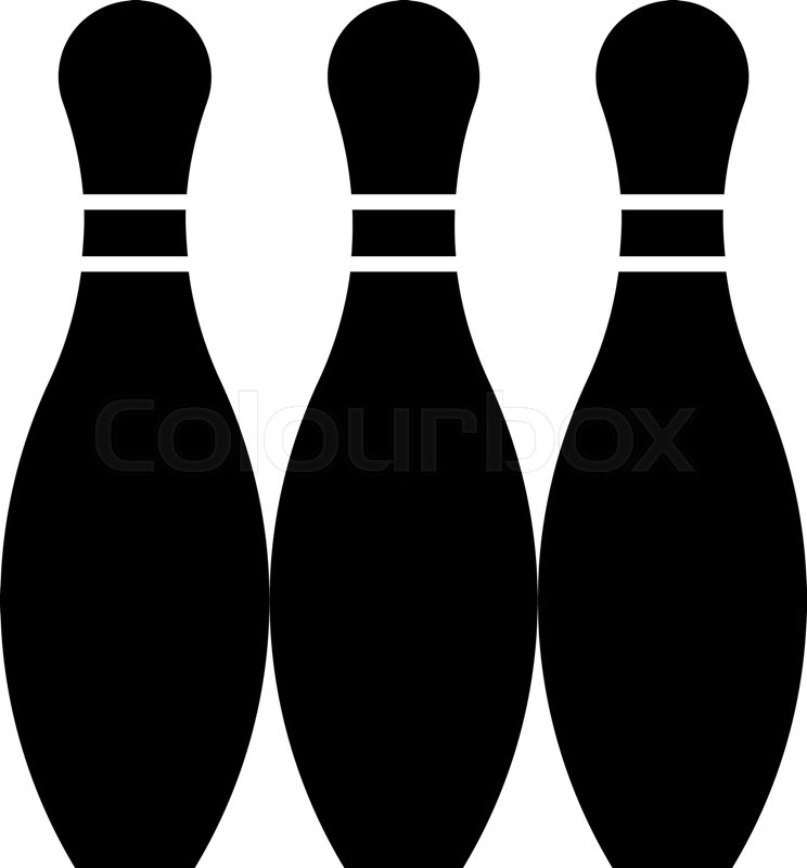 744x800 Glyph Beautiful Bowling Pin Vector Icon Stock Vector Colourbox