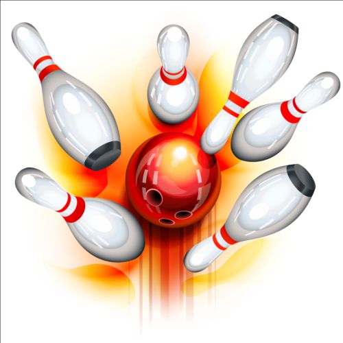 500x500 Creative Bowling Vector Background 03 Free Download