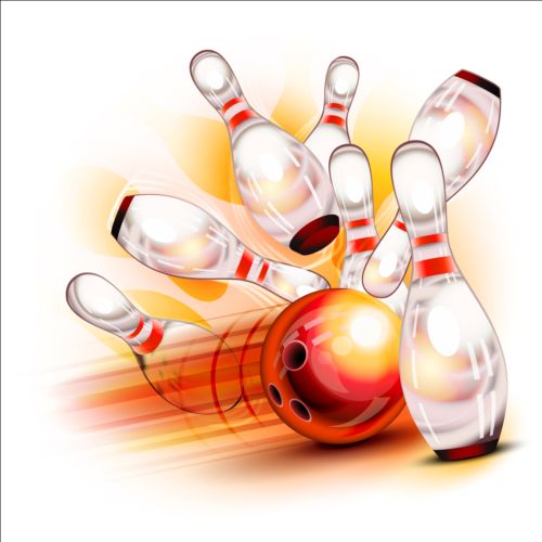 500x500 Creative Bowling Vector Background 04 Free Download