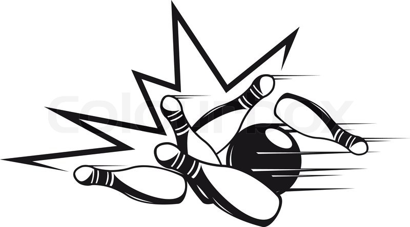 800x444 Black And White Doodle Sketch Of A Set Of Skittles Being Bowled