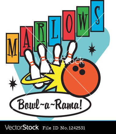 380x440 Vintage Bowling Logos Retro Bowling Alley Signs Vector Art