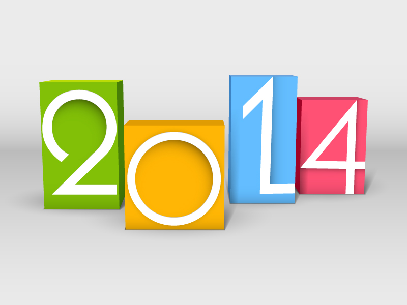 800x600 New Year 2014 Box Design Vector Free Vector Graphic Download