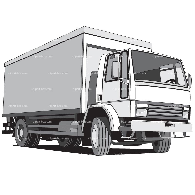 800x800 Royalty Free Clipart Box Truck