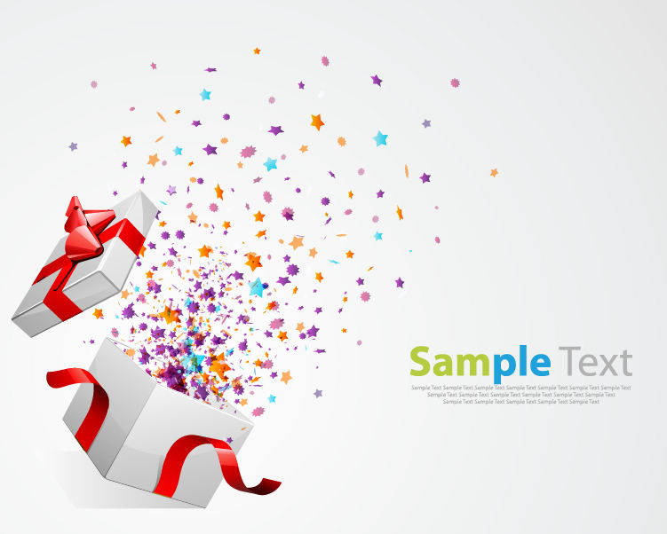 751x602 Magic Gift Box Vector Illustration