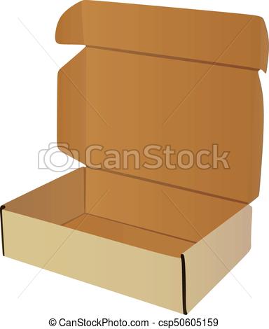 384x470 Open Box. Vector Illustrator.