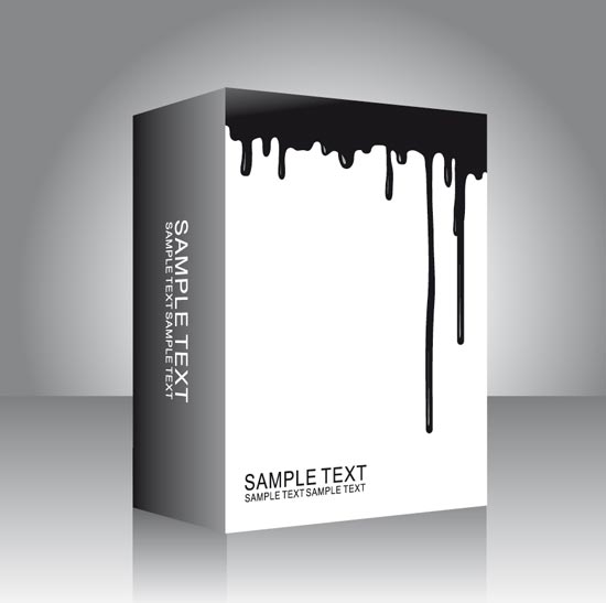 550x547 Software Box Vector Templates
