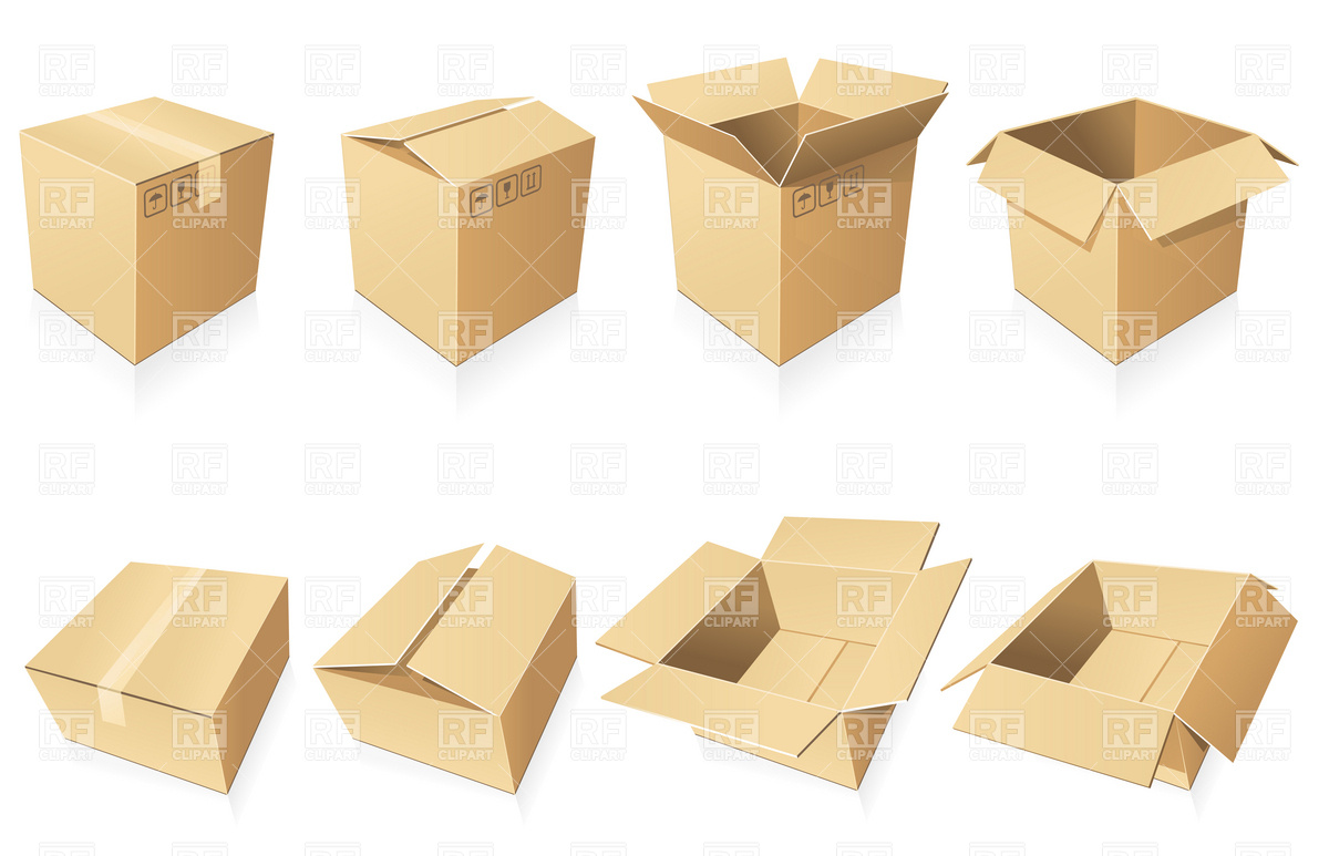 1200x773 Blank Cardboard Boxes Vector Image Vector Artwork Of Objects