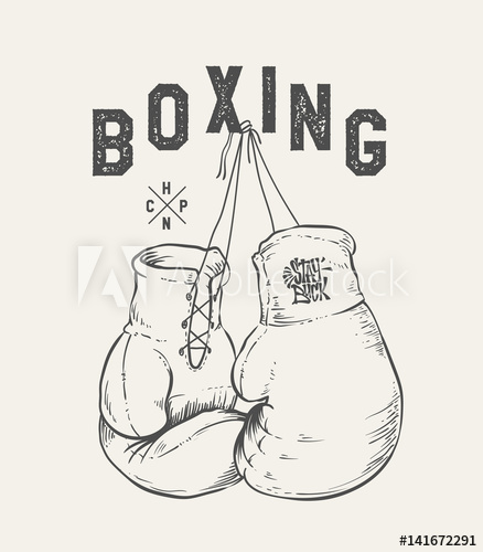 438x500 Boxing Gloves Vector Illustration. Print Design T Shirt