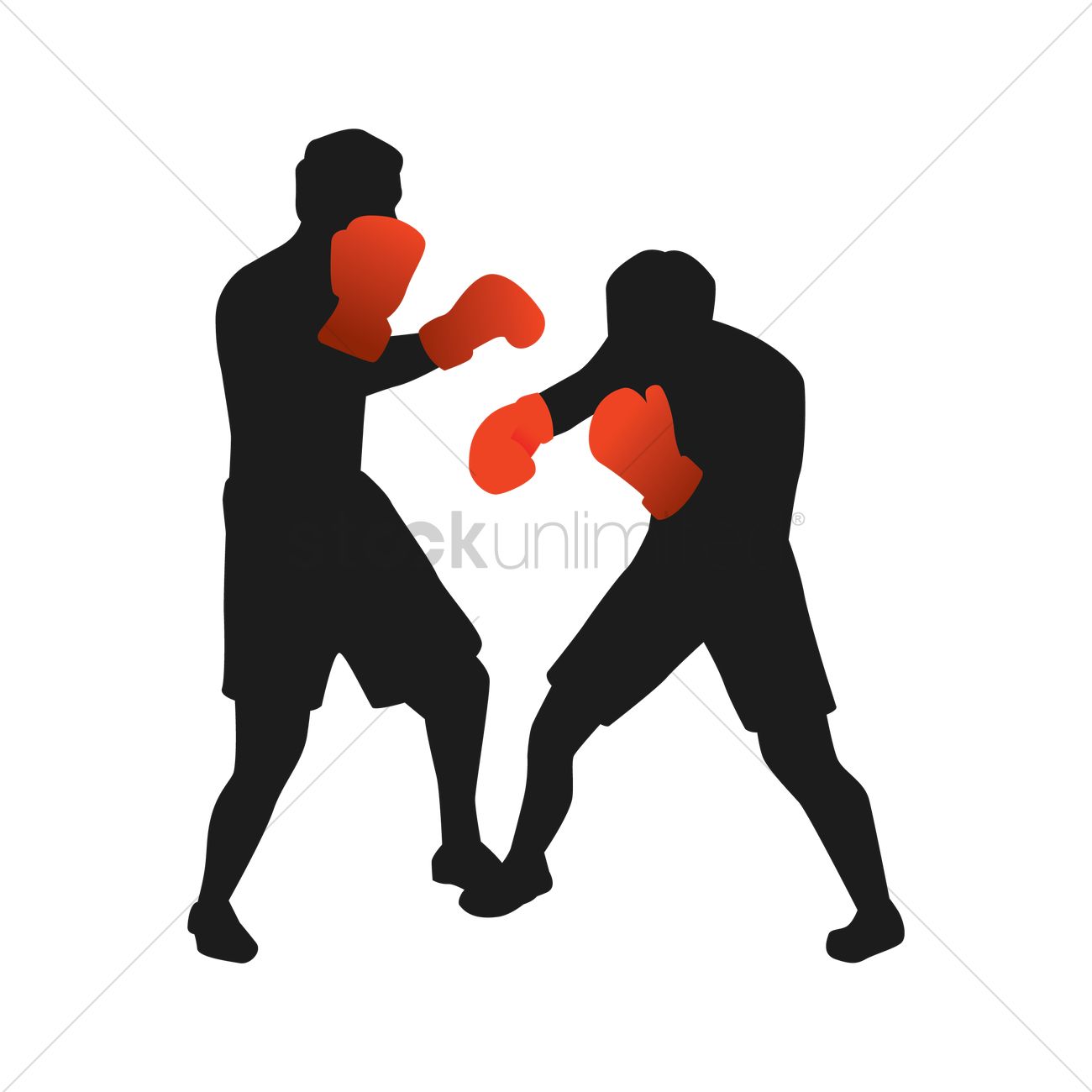 1300x1300 Free Silhouette Of Men Boxing Vector Image