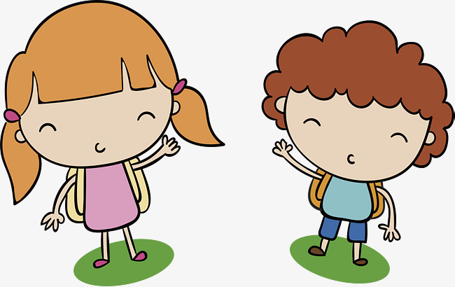 650x410 Hand Painted Cute Boy Girl, Boy Vector, Girl Vector, Cute Clipart