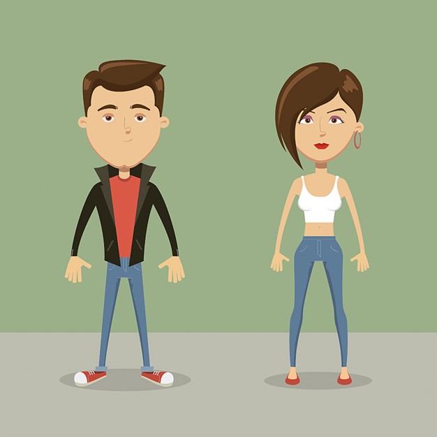 626x626 Boy And Girl Vector Free Download