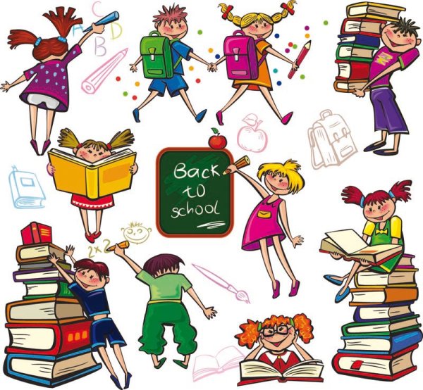 600x554 Cute Colorful Cartoon Boys And Girls 01