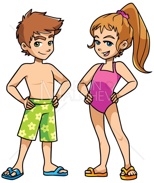 590x701 Beach Kids On White