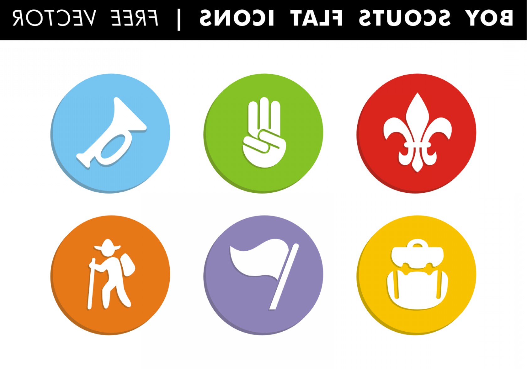 1680x1176 Boy Scouts Flat Icons Vector Libre Sohadacouri