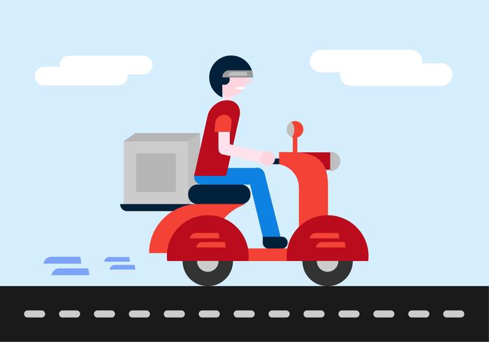 700x490 Delivery Boy Vector