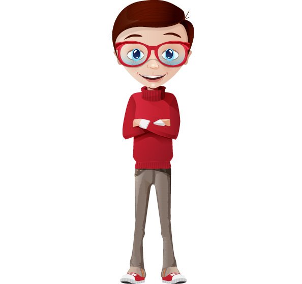 594x559 Free Smart Boy Vector Character Psd Files, Vectors Amp Graphics