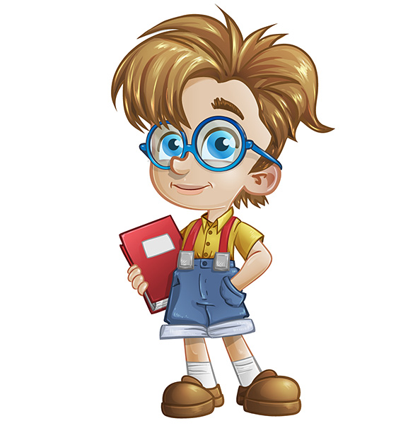 594x606 Geek Boy Vector Character