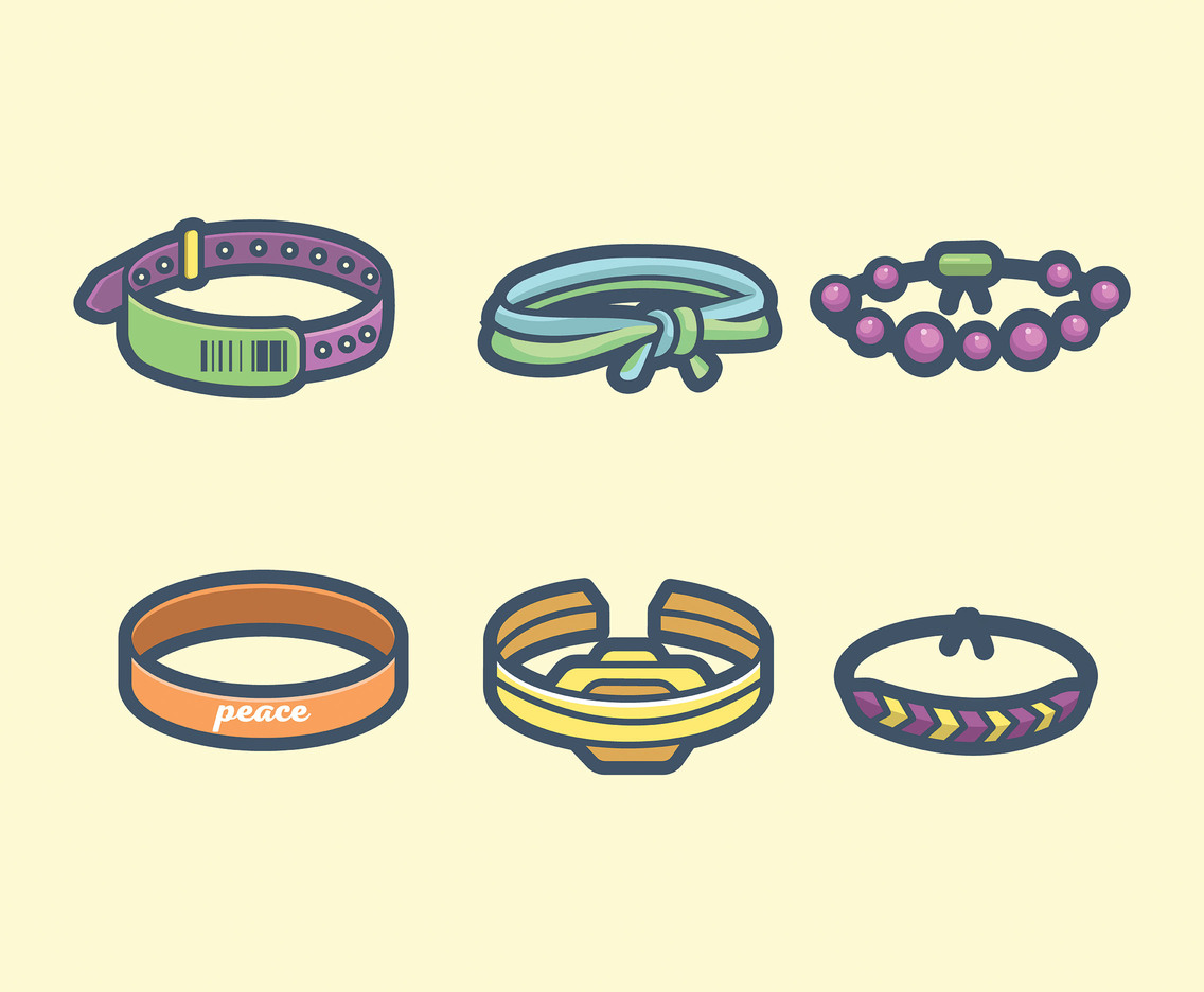 1136x936 Bracelets Vector In Thick Line Design Vector Art Amp Graphics