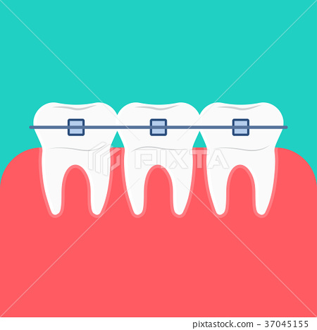 450x468 Teeth Braces Vector Icon.