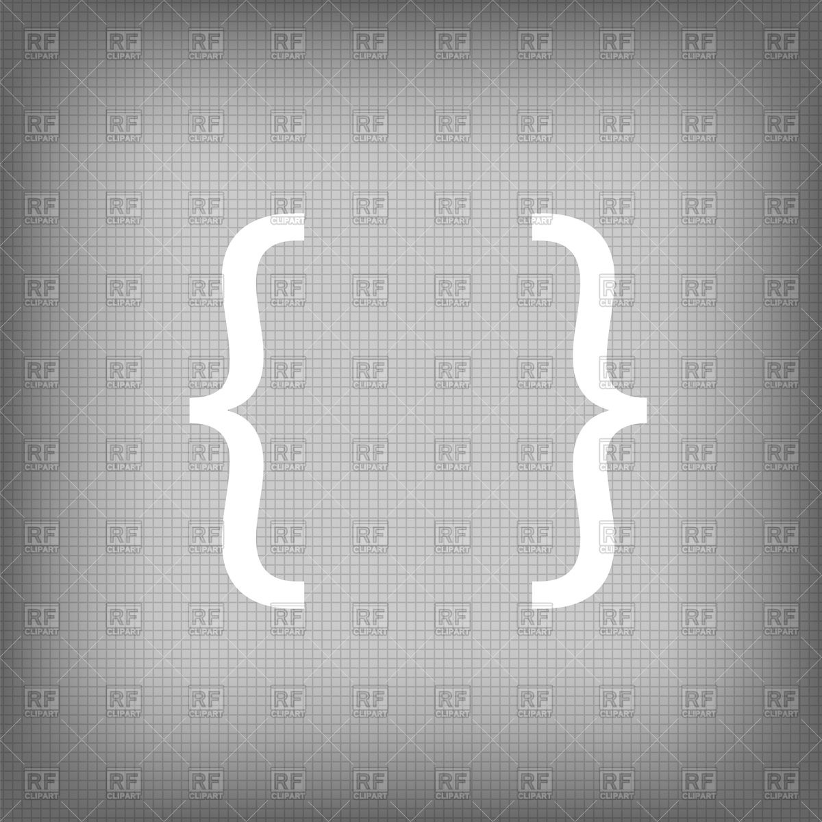 1200x1200 Curly Bracket Background Vector Image Vector Artwork Of