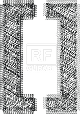 284x400 Striped Grey Font Bracket Symbol Vector Image Vector Artwork Of