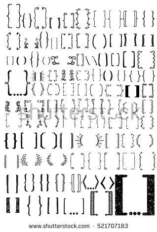 318x470 Bracket, Vector, Sketch, Isolated, Decoration, Parenthesis, Curly