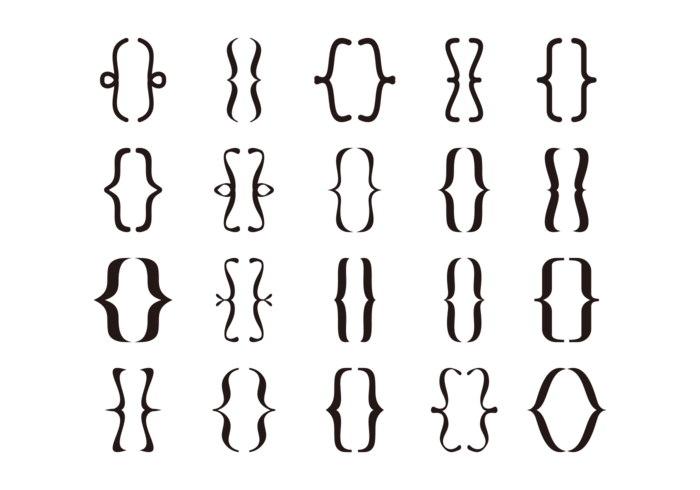 700x490 Bracket Icons Set