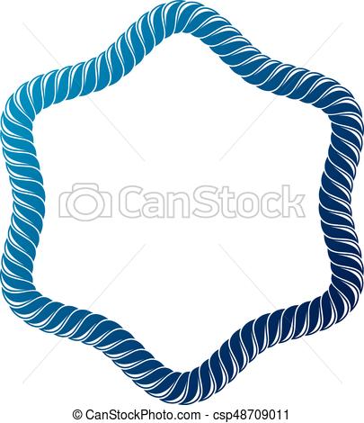 405x470 Vintage Frame Created With Braid Ornament, Rope. Heraldic Coat Of