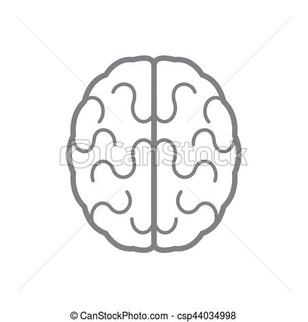 450x470 Brain Icon. Vector Illustration. Abstract Human Brain Icon. Vector