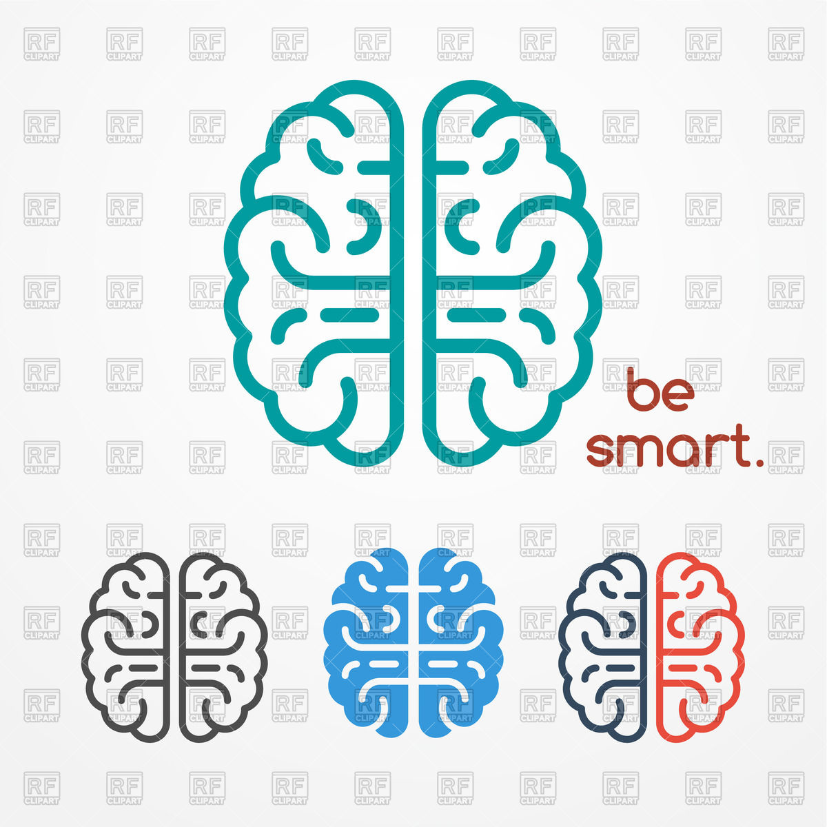 1200x1200 Symbolic Human Brain Icon Vector Image Vector Artwork Of