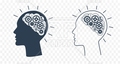 400x213 Heads With Gears In Brain Vector Image Vector Artwork Of
