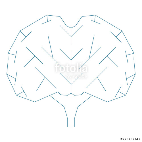 500x500 Abstract Network Ai Brain. Vector Illustration Design Stock Image