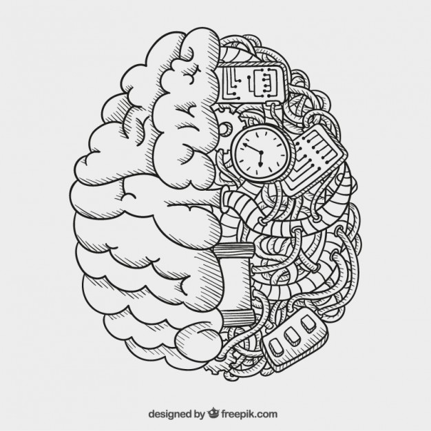 626x626 Mechanical Brain Vector Free Download