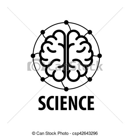450x470 Vector Brain Logo. Template Design Logo Brain. Vector Illustration