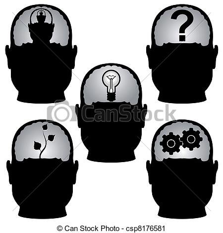450x470 Female Silhouette With Brain Vector